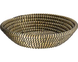 Excellent Houseware Fruitschaal Rotan - gevlochten riet - D35 x H8 cm - naturel - rond - mand
