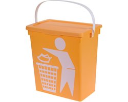 Excellent Houseware Gft afvalbakje voor aanrecht - 12L - geel - afsluitbaar - compostbakje