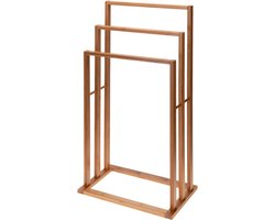 Excellent Houseware handdoeken drogen staand rek bamboe 40 x 24 x 82 cm