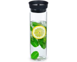 Excellent Houseware - Karaf - 1L - Borosilicaatglas - Roestvrijstalen Deksel