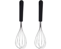 Excellent Houseware keukengerei garde - 2x - klopper - 31 cm - rvs - keukengereedschap - softgrip