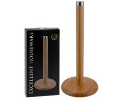 Excellent Houseware Keukenrolhouder - Bamboe
