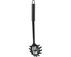 Excellent Houseware Kook/keuken gerei - spaghettilepel - zwart - RVS - 30 cm