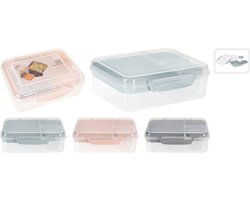Excellent Houseware Lunchbox met Dressingbeker Assorti
