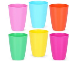 Excellent Houseware - Plastic Beker - 280 ml - 6 Stuks - Meerkleuren