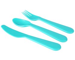 Excellent Houseware - Plastic Bestekset - 18 delig - Verschillende Kleuren