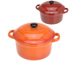 Excellent Houseware - Porseleinen Ovenschaal - 300ml - Met Deksel - Hittebestendig