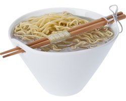Excellent Houseware Ramen bowl - inclusief chopsticks - porselein - noodle kom set