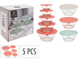 Excellent houseware - schalenset set van 5-luchtdichte kommen
