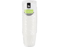 Excellent Houseware shotglas - 20x - wit - kunststof - 30 ml - herbruikbaar