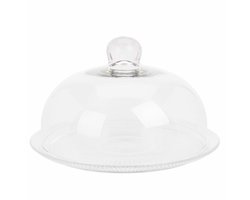 Excellent Houseware Stolp taartplateau - glas - 30 cm - serveerschaal