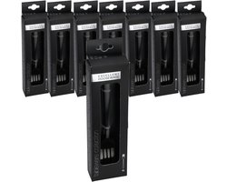 Excellent Houseware Taart/gebak vorkjes - 32x stuks - zwart - RVS - 15 cm - verjaardag/feest vorkjes