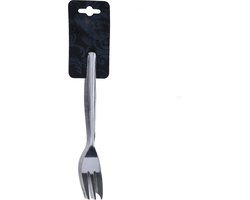Excellent Houseware Taart/gebak vorkjes - 6x stuks - zilver - RVS - 12 cm - verjaardag/feest vorkjes