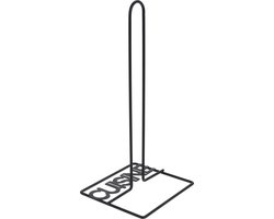 Excellent Houseware Tafel Keukenrolhouder - voor 1 rol - metaal/rvs - zwart - 35 x 12 cm - keukenrollen