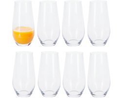 Excellent Houseware Tumbler waterglazen - 12x stuks - 580 ml - grote drinkglazen - Kristal glas - Glazen voor frisdrank/water