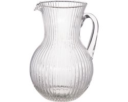 Excellent Houseware waterkan Aqua - transparant - glas - 1,5L - limonadekan - schenkkan - karaf