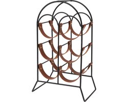 Excellent Houseware wijnflessen rek/wijnrek - 6 flessen - metaal
