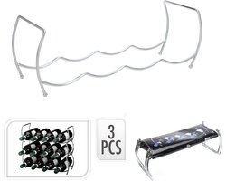 Excellent Houseware Wijnrek - 42 cm breed - Stapelbaar - 12 flessen