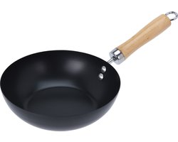 Excellent Houseware Wok/hapjes/kook pannetje met antiaanbaklaag - D20 cm