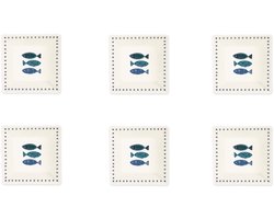 Excelsa Ocean diepe Borden – Set van 6 – Multicolor Keramiek – Italiaans Design