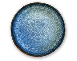 Excelsa Poseidone – Set van 6 Borden – Blauw Keramiek – 26 x 26 cm