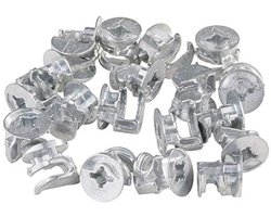 Excentrische meubelverbinders 20 stuks - Diameter 15 mm, Geschikt voor Plaatdikte 19-20 mm