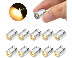 EXCITAT 10 stuks - Lampen - Mini LED-lampen - Micro LED-lampen - Geschikt voor het decoreren van poppenhuizen, doe-het-zelf-knutselwerkjes - Warm licht - 1,5*1cm