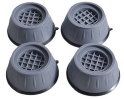 EXCITAT 4 stuks wasmachine voetjes - Met rubberen pads - Schokbestendig - Geschikt voor drogers, koelkasten, bureaus en nachtkastjes