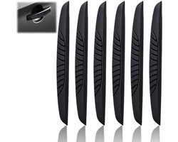 EXCITAT Autodeur beschermer - Deurrandbeschermer auto - Autodeurrandbeschermers - Hoogwaardige deurrandbeschermers - Zwarte rubberen deurrandbeschermers - Zwart - Verpakking van 6