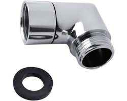 EXCITAT Connector - Douchekop - Elleboogconnector - Slangadapter - Met rubberen afdichting - Geschikt voor badkamers, hotels