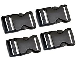 EXCITAT Gespen - Drukknopen - Kunststof drukknopen - Snelsluitingen - Zijgespen - Rugzakgespen - Verstelbare kunststof clips - 4 stuks - 50 mm