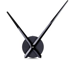 EXCITAT Handklok - Wandklok accessoire - Metalen wijzers - Uurwerk met wijzers - Geschikt voor woonkamer, eetkamer, kantoor - Zwart