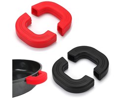 EXCITAT Pannengreep - Pot handvat - Hittebestendig handgrepen - Kookpannengrepen - Voor koekenpannen, ovenschaal, wok, steelpannen - 4 stuks