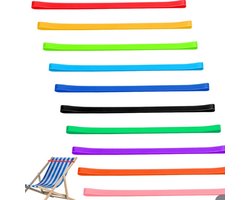 EXCITAT Rubberen banden - elastische rekbare banden - siliconen banden - voor strandstoelen, handdoeken - 10 stuks
