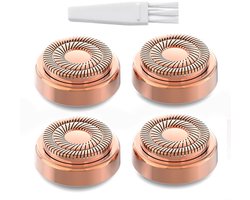 EXCITAT Vervangende hoofden voor gezichts epilator - Epilatoraccessoires - geschikt voor de gen 2 Finish Touch - pijnloze ontharing - verpakking van 4