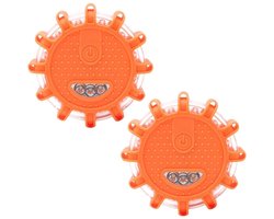 EXCITAT Waarschuwingslampje - Autowaarschuwingslampje - Waterdicht waarschuwingslampje - Geschikt voor auto's, vrachtwagens, boten - Oranje