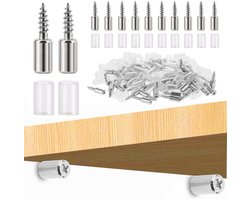EXCITAT Zelftappende schroeven - Zelftappende plankdragers - Plankbevestigingen - met rubberen bescherming - voor kasten, garderobekasten, boekenplanken, wijnkasten - 40 stuks