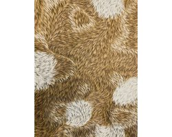 Exclusief behang Profhome 822305 vinylbehang gestempeld in vacht optiek glimmend bronzen crèmewit kakigrijs 5,33 m2