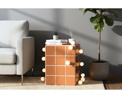 Exclusief DIY Pakket Mozaïek Bijzettafel Terracotta – Vierkante bijzettafel 30 x 30 x 40 cm - Mozaïeken – Nachtkastje - Tafeltje - Hobbypakket voor volwassenen - Knutselpakket - Little Creations