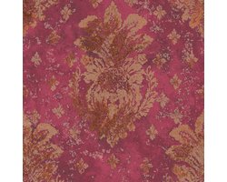 Exclusief luxe behang Profhome 364564-GU vliesbehang licht gestructureerd met ornamenten glanzend rood bronzen 5,33 m2