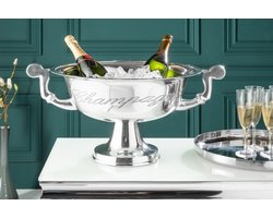 Exclusieve champagnekoeler CHAMPAGNE 65cm gepolijst zilveren flessenkoeler - 21707