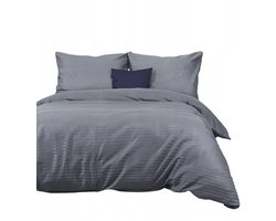 Exclusieve Katoenen Satijnen Dekbedovertrek Set 140x200cm Antraciet