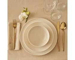 Exclusieve selectie porseleinen serviesset van 29 stuks voor 6 personen, wit