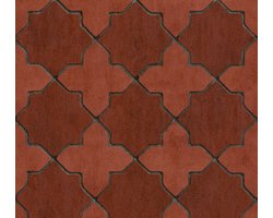 EXCLUSIEVE TEGEL BEHANG - Grijs Rood Zwart - AS Creation New Walls "Livingwalls"