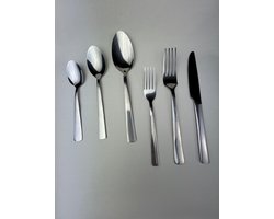 Exclusive Bestekset – 48-delig (6 personen) – Luxe Zwarte Koffer – RVS – Vaatwasserbestendig – Inclusief Serveerbestek