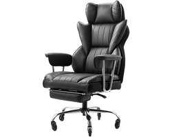 Executive Bureaustoel – Hoge Rugleuning met Uitgebreide Functies, Zwart, voor Ultiem Comfort En Aanpasbaarheid