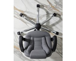 Executive Comfort Plus Directiestoel – Ergonomische Computerstoel met Hoge Rugleuning, Gevoerde Armleuningen, In Hoogte Verstelbaar, Kantelfunctie & Draaibaar – Luxe Ligstoel voor Thuiswerk en Kantoor – Donkergrijs-Casa Serena