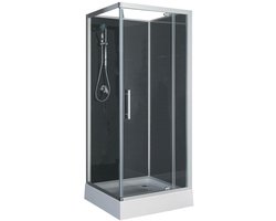 Exellence Domino complete douchecabine 80x80x210 alu mat 5mm glas