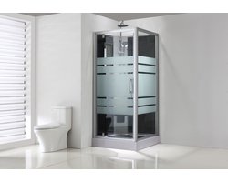 Exellence Thermo complete douchecabine 90x90x218cm alu glas