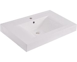 Exellence Tigris losse kunstmarmer wastafel 60x46 wit